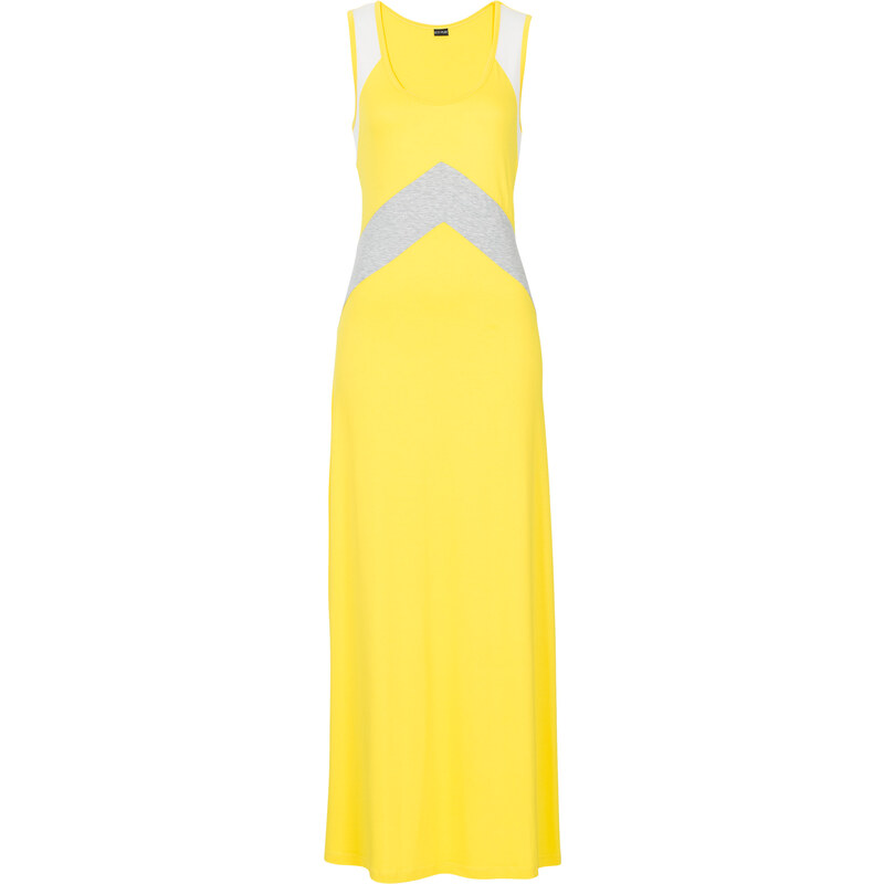 BODYFLIRT Maxi-Kleid aus Jersey in gelb von bonprix