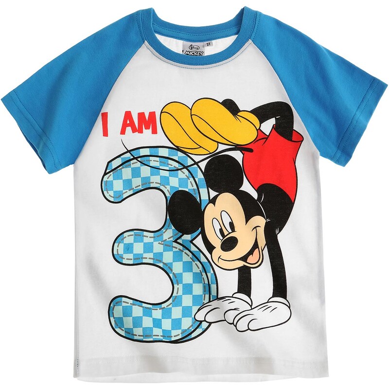 Disney Mickey T-Shirt blau in Größe 98 für Jungen aus 100% Baumwolle