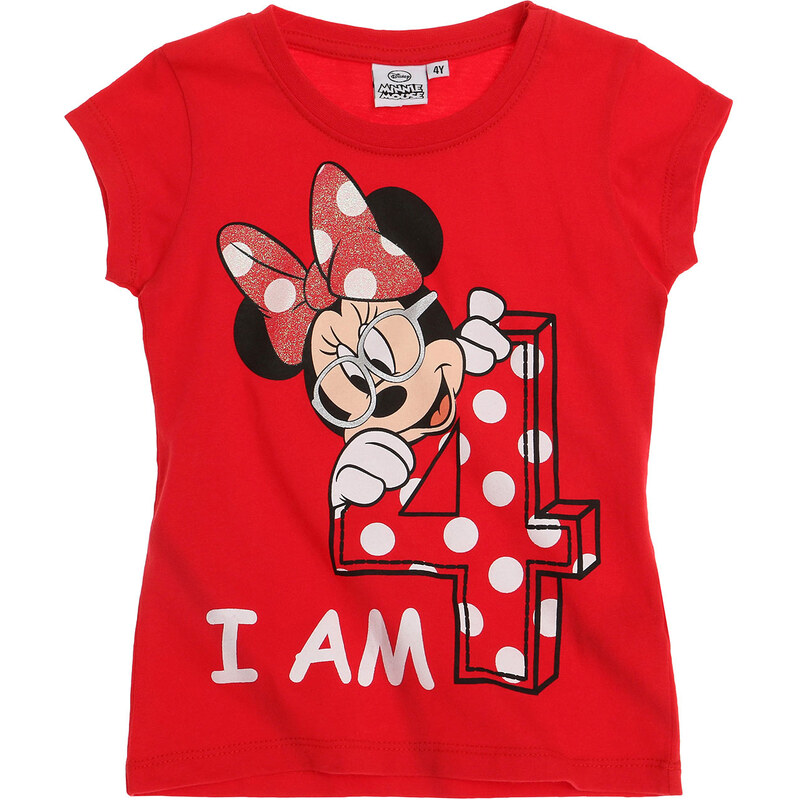 Disney Minnie T-Shirt rot in Größe 104 für Mädchen aus 100% Baumwolle