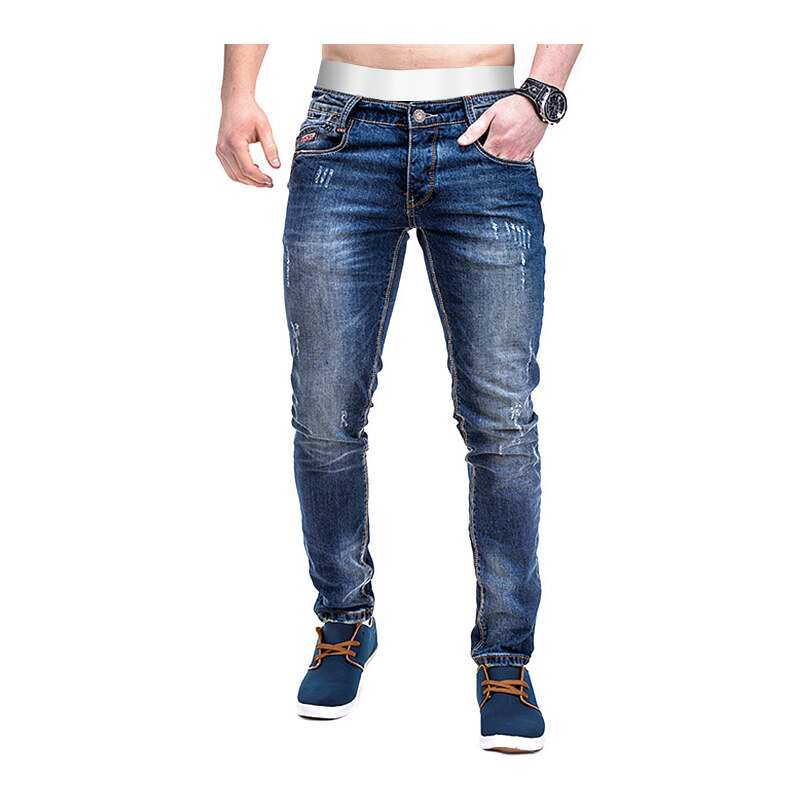 Lesara Slim Fit-Jeans im Used-Look - 36