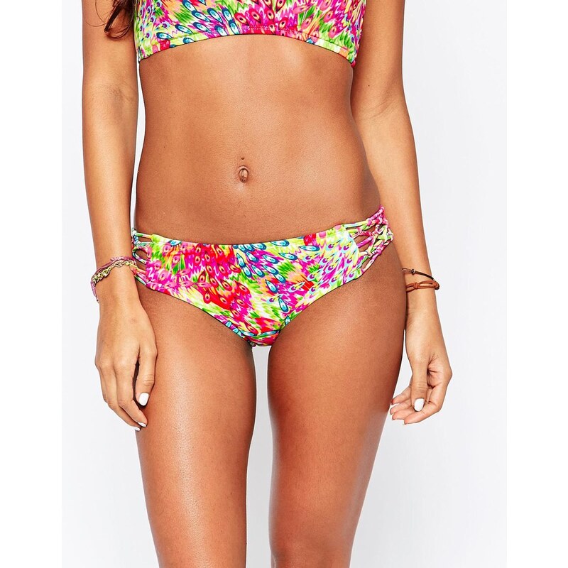 Hobie - Fly Free - Bikini-Hüftslip mit Makrameeverzierung an der Seite - Mehrfarbig