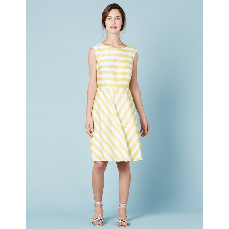 Mara Kleid mit schwingender Passform Gelb Damen Boden