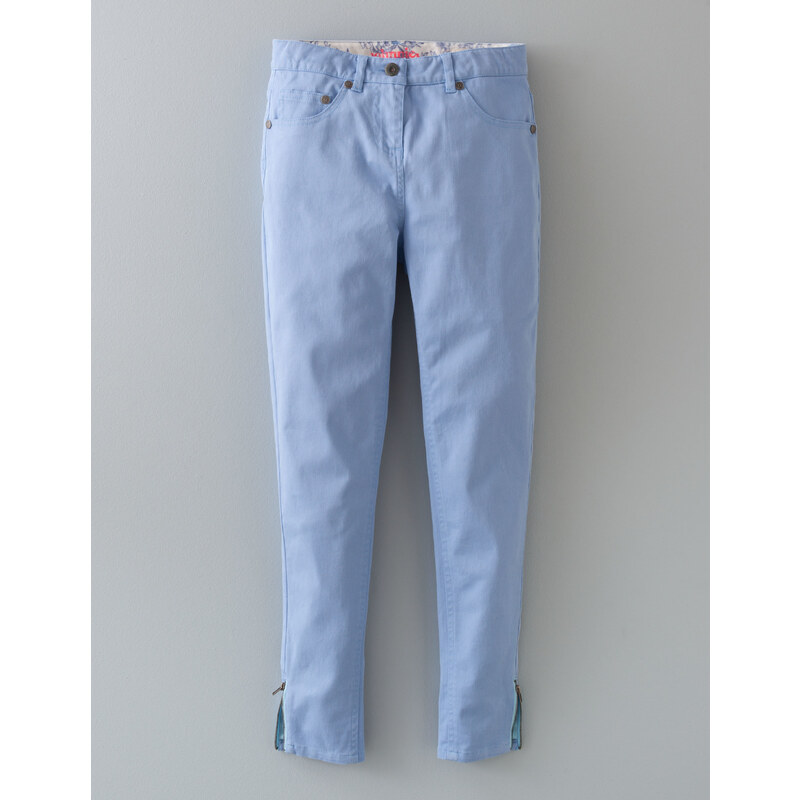 Knöchellange Jeans mit Reißverschluss Hellblau Mädchen Boden