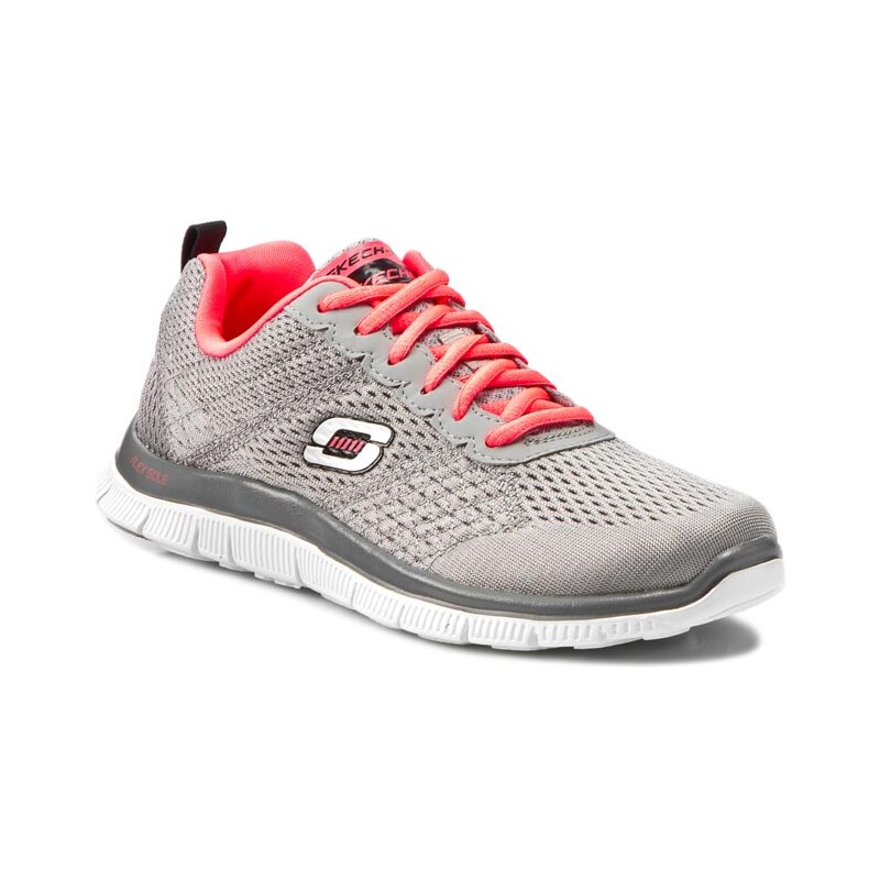 Halbschuhe SKECHERS - Obvious Choice 12058/LGCL Light Gray/Coral