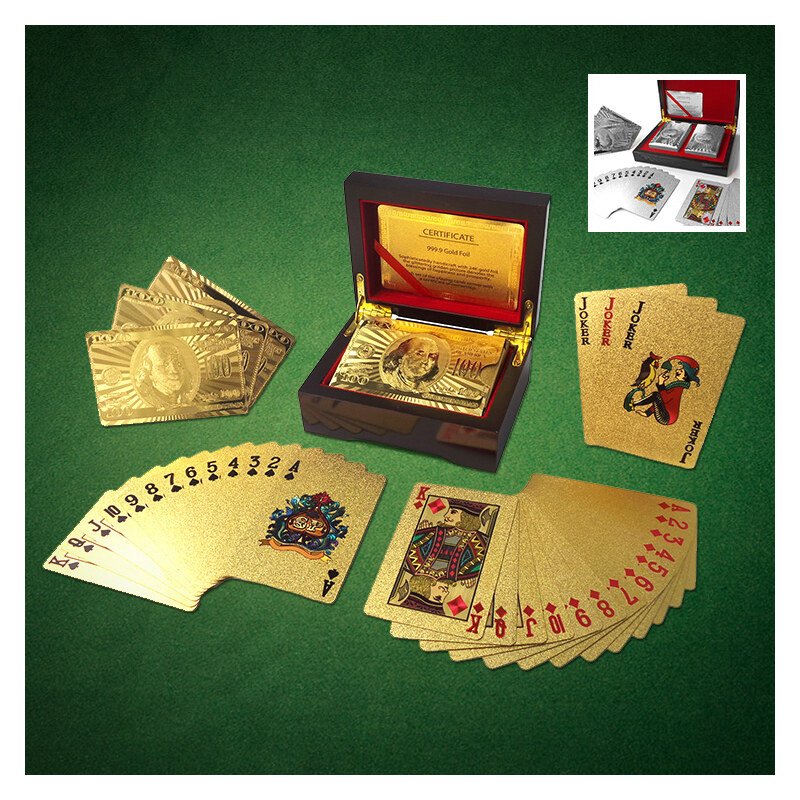 Lesara Spielkarten im gold- oder silberfarbenen Design - Silber