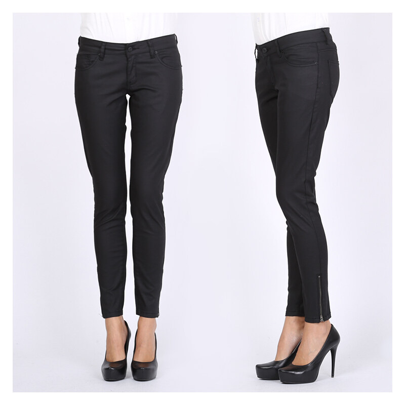 Lesara Slim Fit-Jeans in Leder-Optik - 36