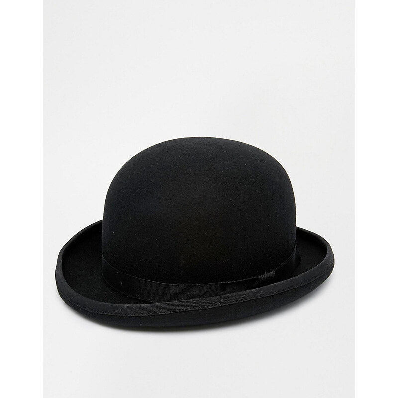 ASOS - Bowler-Hut aus schwarzem Filz - Schwarz