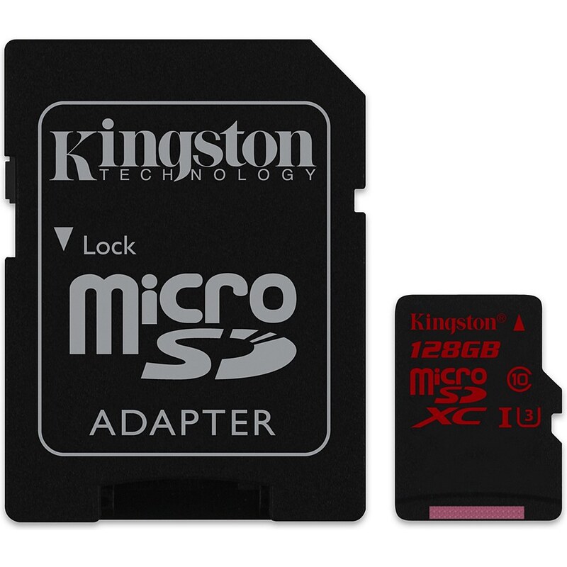 Kingston Speicherkarte »microSDXC Class 10 UHS-3 mit Adapter, 128GB«