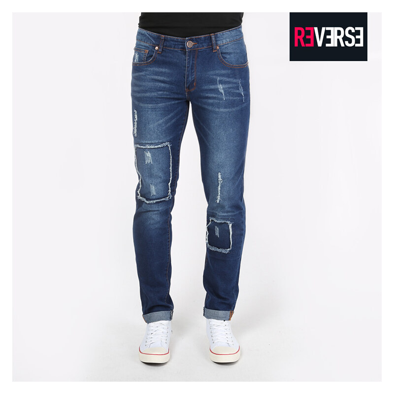 Re-Verse Slim Fit-Jeans mit Patches - 31