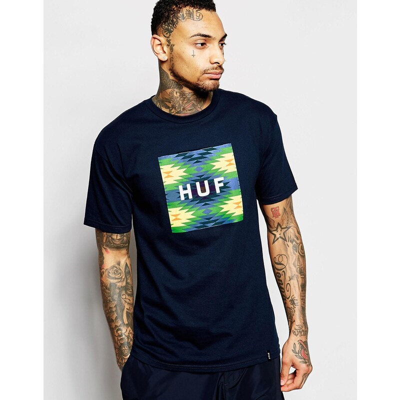 HUF - T-Shirt mit Cabazon-Box-Logo - Marineblau