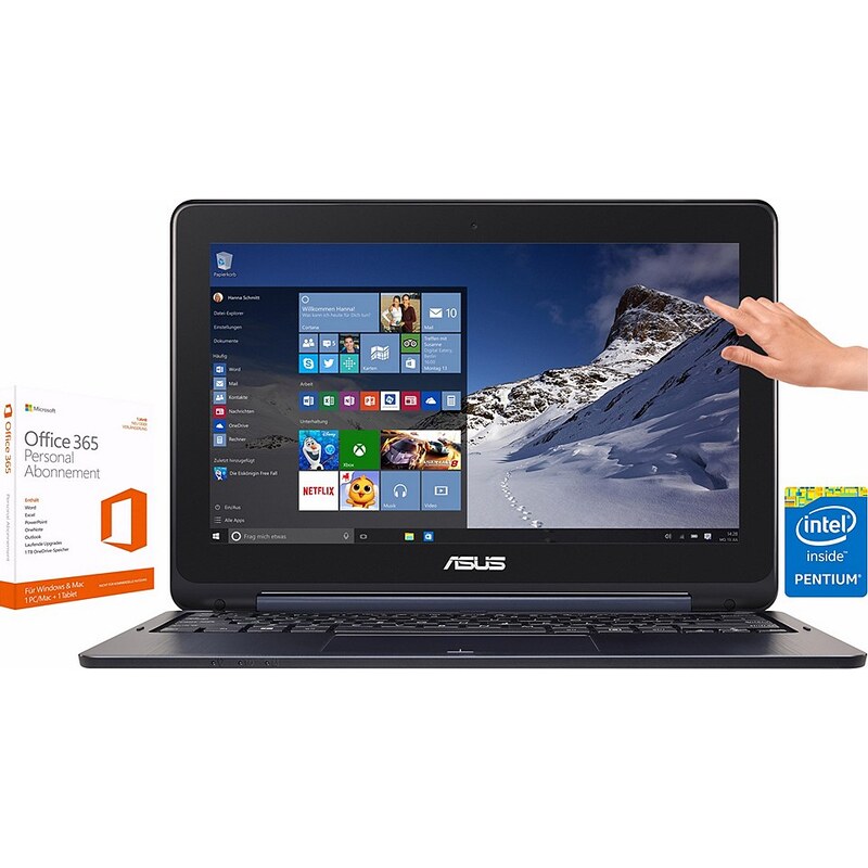 Asus TP200SA Notebook inkl. Office 365 Personal, Intel® Celeron?, 32 GB Speicher, 2048 MB
