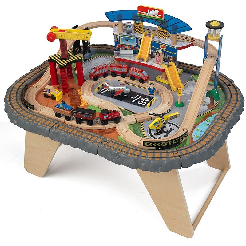 KidKraft® Eisenbahn Spieltisch, »Transportstation Eisenbahnset & Spielplatte«