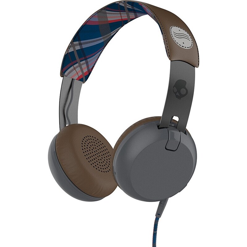 Skullcandy Headset »GRIND ON-EAR W/TAP TECH AMERICANA/PLAID/GRAY«