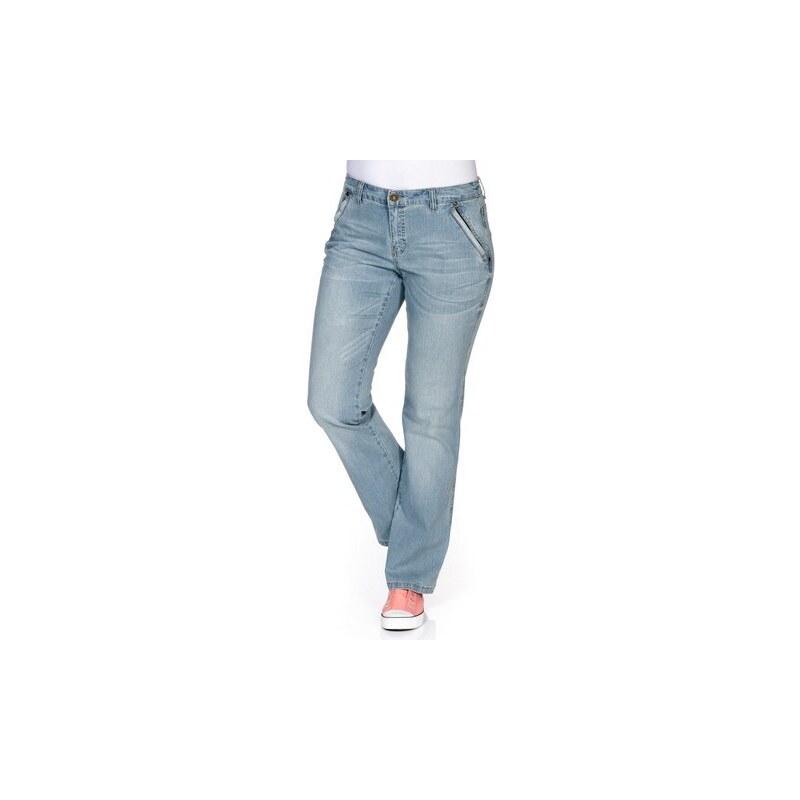Damen Denim Bootcut Stretch-Jeans SHEEGO DENIM blau 40,42,44,54,56,58