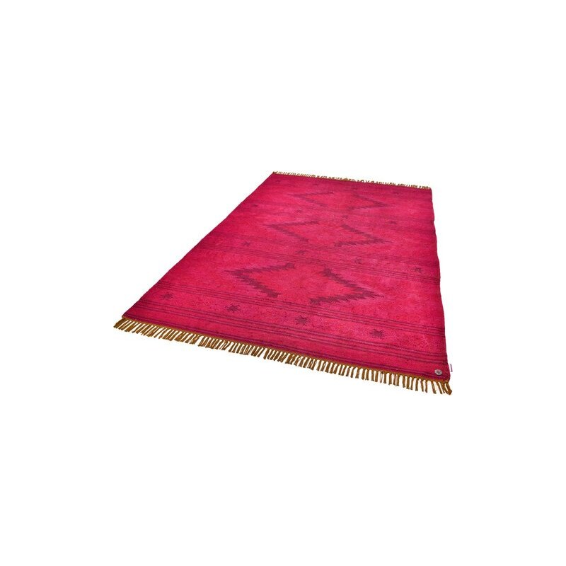 Tom Tailor Teppich Kelim Colors I handgearbeitet Wolle rosa 2 (B/L: 65x135 cm),3 (B/L: 140x200 cm),4 (B/L: 160x230 cm)
