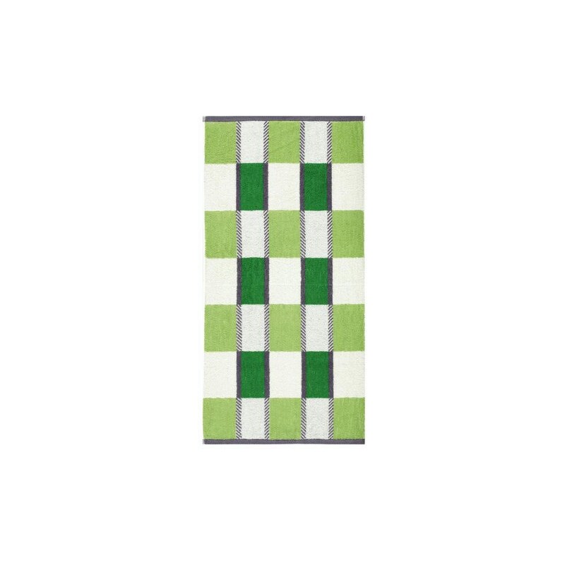 Egeria Handtücher Graph mit dreifarbigem Karo grün 2x 50x100 cm
