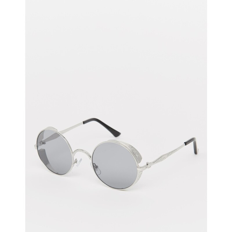 Jeepers Peepers - Runde Sonnenbrille mit getönten Gläsern - Silber