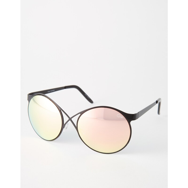 Quay Australia - Sorry Not Sorry - Roségoldene Sonnenbrille mit verspiegelten Gläsern - Mehrfarbig