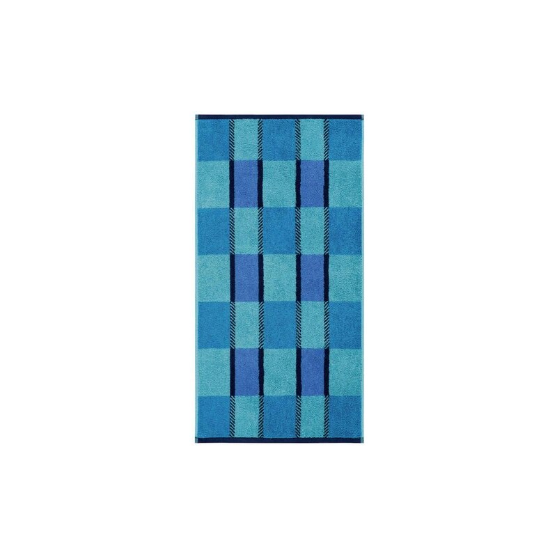 Handtücher Graph mit dreifarbigem Karo Egeria blau 2x 50x100 cm
