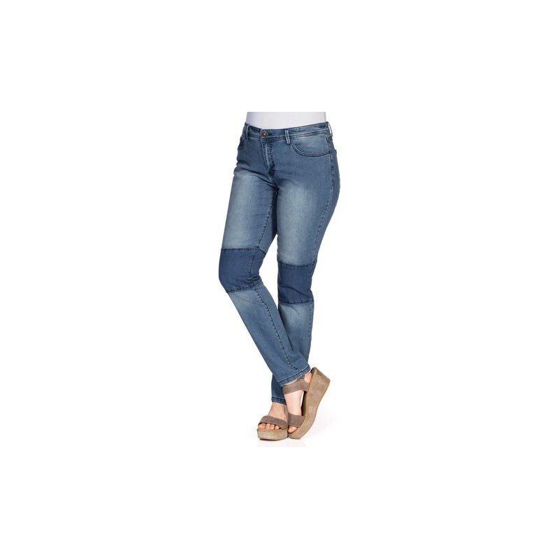 Damen Denim Schmale Stretch-Jeans SHEEGO DENIM blau 40,42,44,46,48,54,56,58