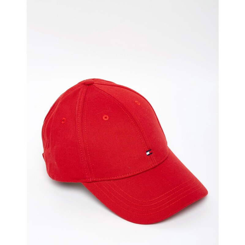 Tommy Hilfiger - Klassisches Baseball-Cap mit Flagge - Rot