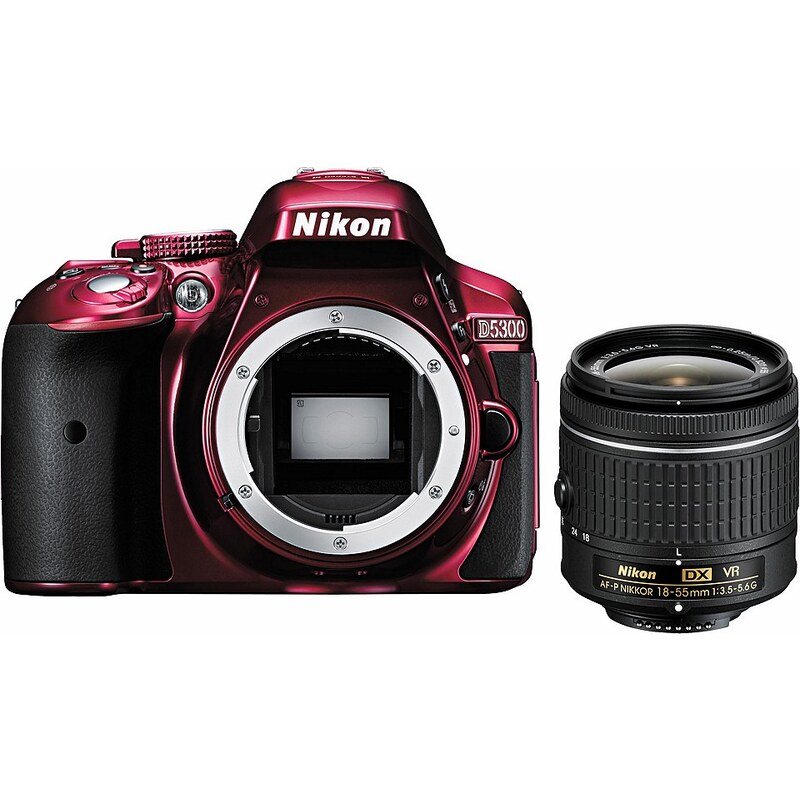 Nikon D5300 Kit AF-P 18-55 VR Spiegelreflex Kamera, NIKKOR AF-P 18-55 mm VR Zoom, 24,2 Megapixel