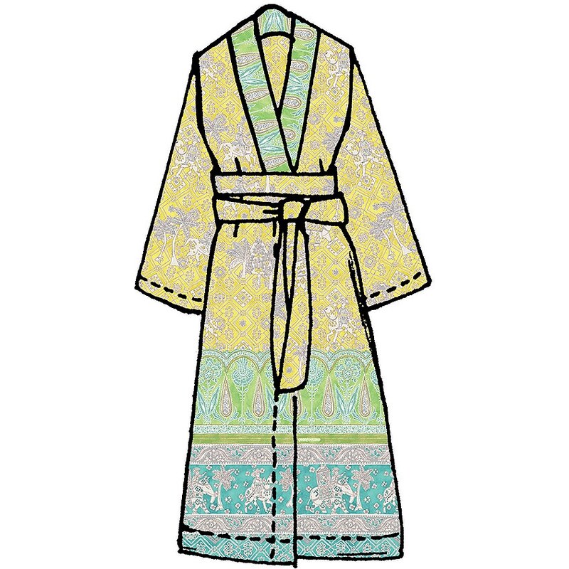 Kimono, Bassetti, »Jasmine«, mit orientalischen Motiven