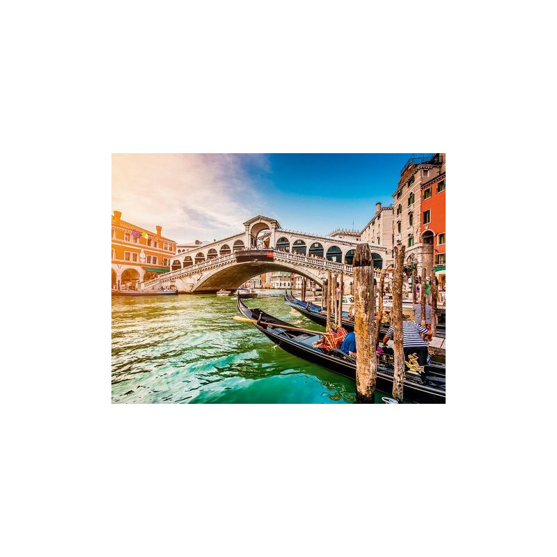 HOME AFFAIRE Glasbild canadastock: Panoramasicht auf den Canal Grande in Venedig 80/60 cm braun