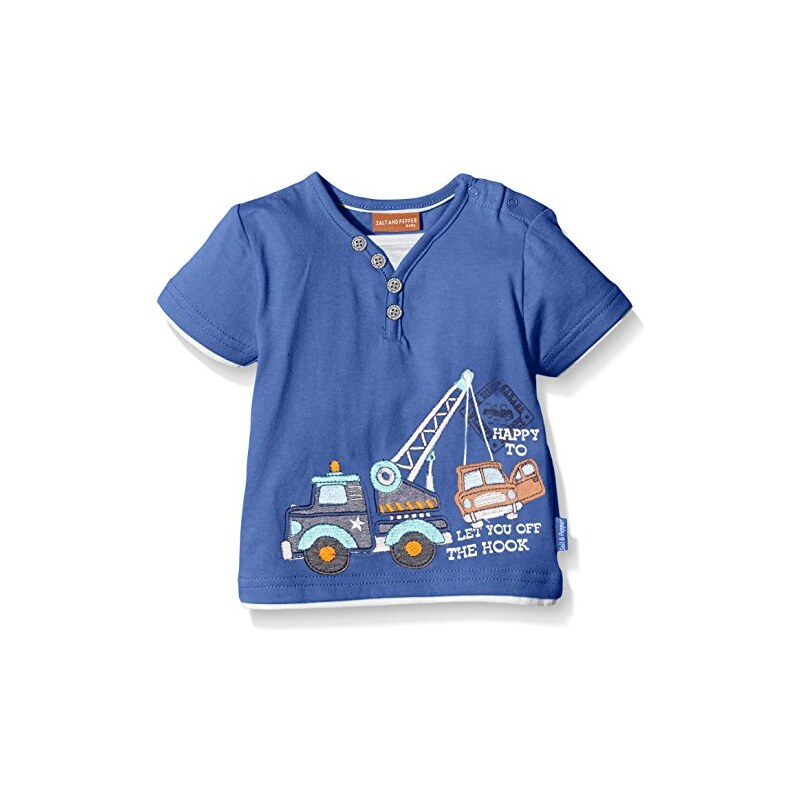 SALT AND PEPPER Baby - Jungen T-Shirt B T-shirt Rumble Uni Knöpfe