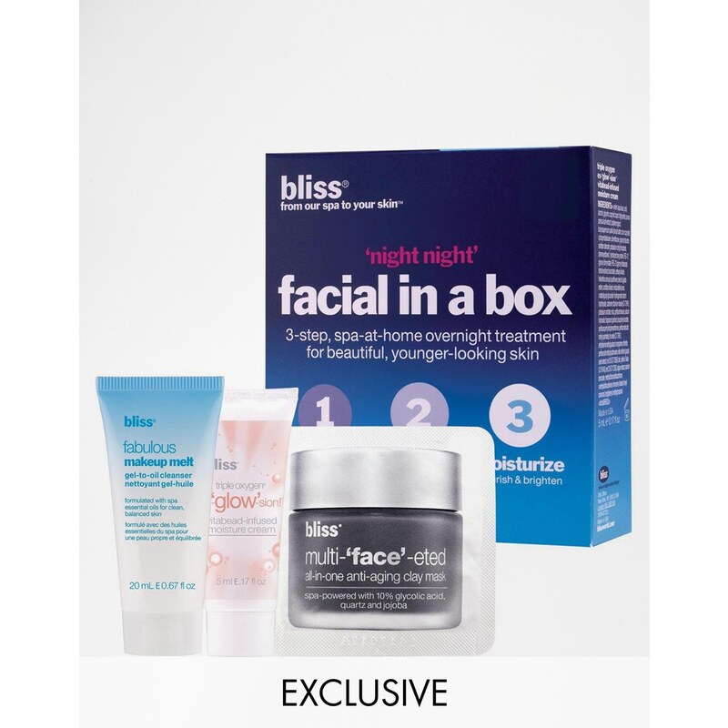 Bliss ASOS - Night Night - Exclusives Gesichtsbehandlungs-Set in einer Box - Transparent