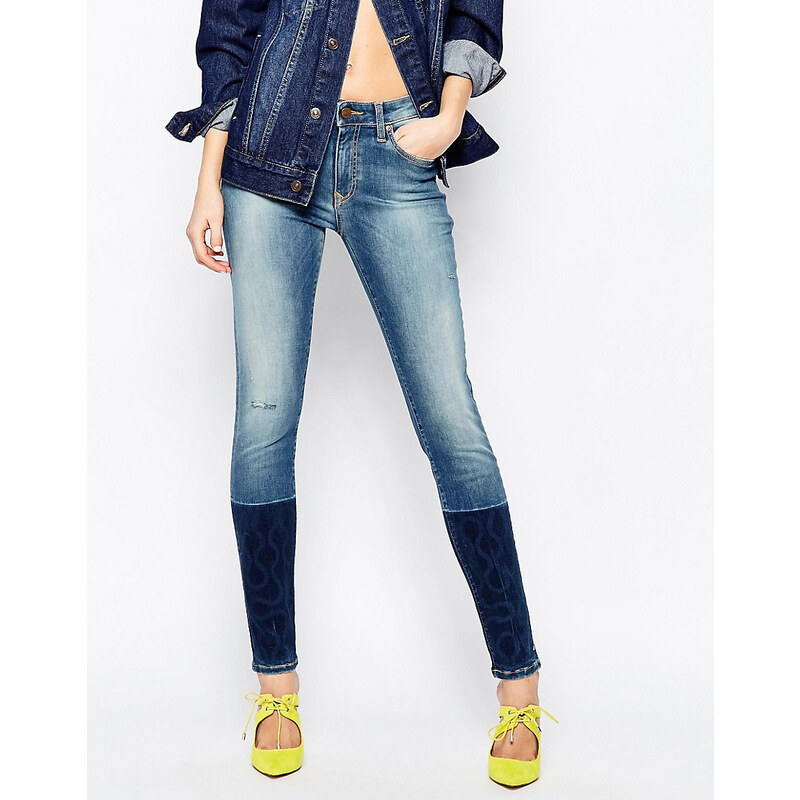 Vivienne Westwood Anglomania - Enge Jeans mit Patchwork-Saum - Blau