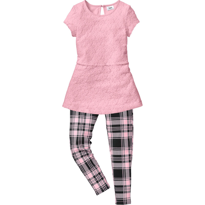 bpc bonprix collection Spitzenshirt + Leggings (2-tlg.), Gr. 116-170 langarm in rosa für Mädchen von bonprix
