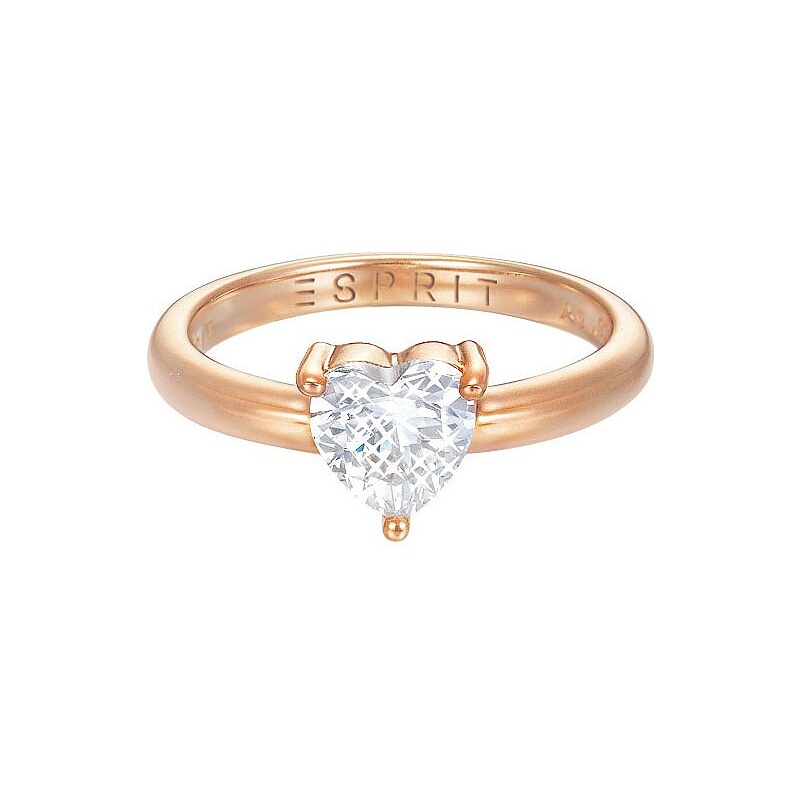Esprit Ring mit Zirkonia, »Herz, ESPRIT-JW50223 Rose, ESRG92850C«