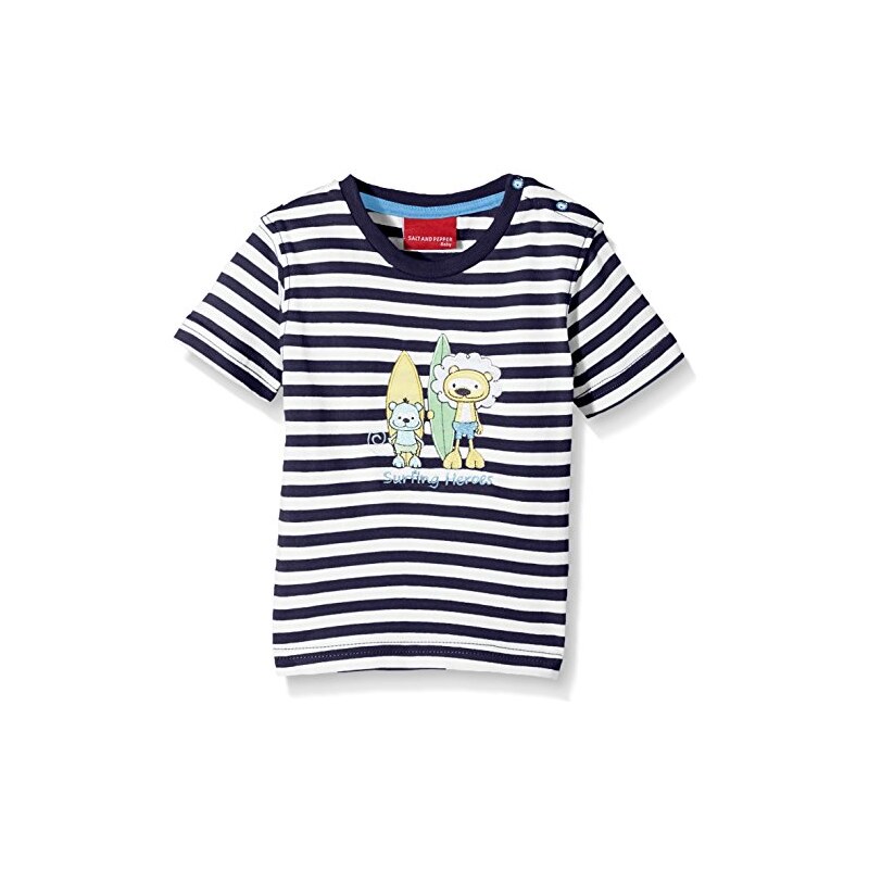 SALT AND PEPPER Baby - Jungen T-Shirt Nb T-shirt Lion Stripe