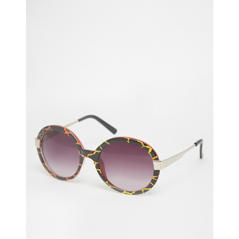 Jeepers Peepers - Runde Oversized-Sonnenbrille - Mehrfarbig