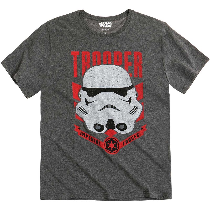 Star Wars-The Clone Wars T-Shirt grau in Größe S für Herren aus 60 % Baumwolle 40 % Polyester