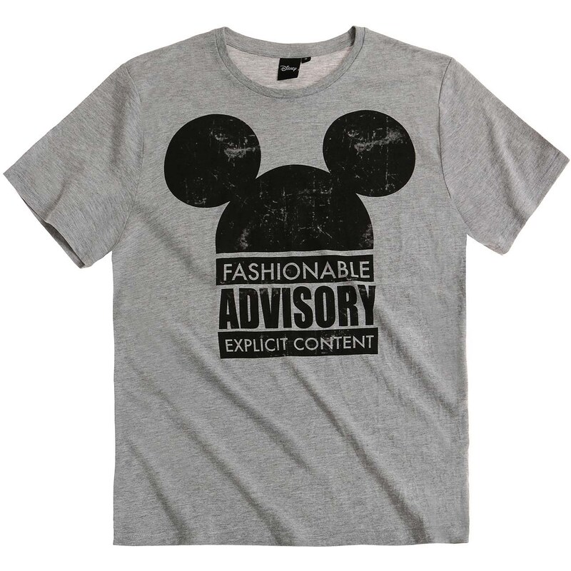 Disney Mickey T-Shirt grau in Größe S für Herren aus 60 % Baumwolle 40 % Polyester