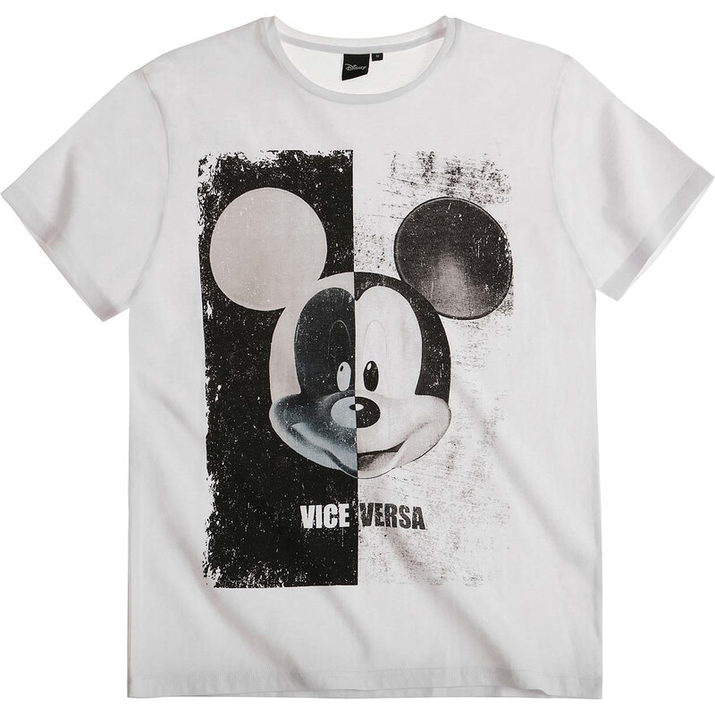 Disney Mickey T-Shirt weiß in Größe S für Herren aus 100% Baumwolle