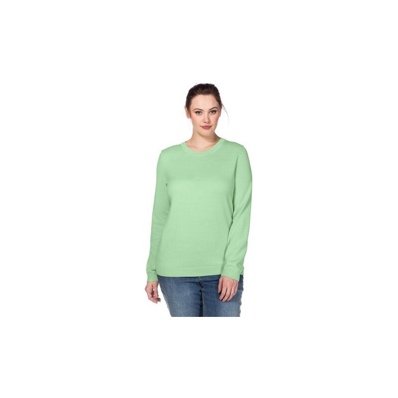 Damen Casual BASIC Pullover SHEEGO CASUAL grün 40/42,44/46,48/50,56/58