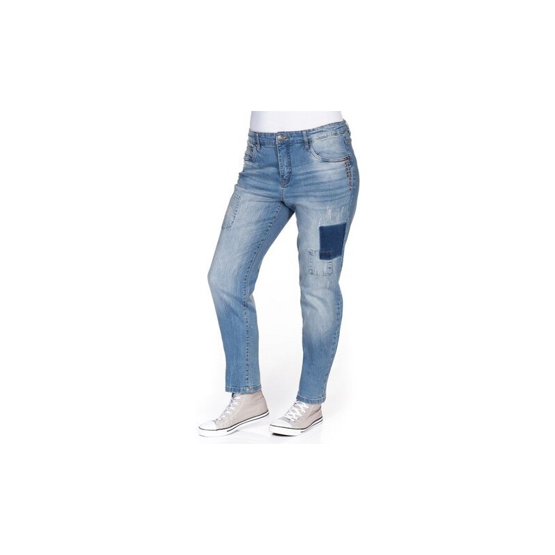 Damen Denim Boyfriend Stretch-Jeans SHEEGO DENIM blau 42,44,48,50,52,54