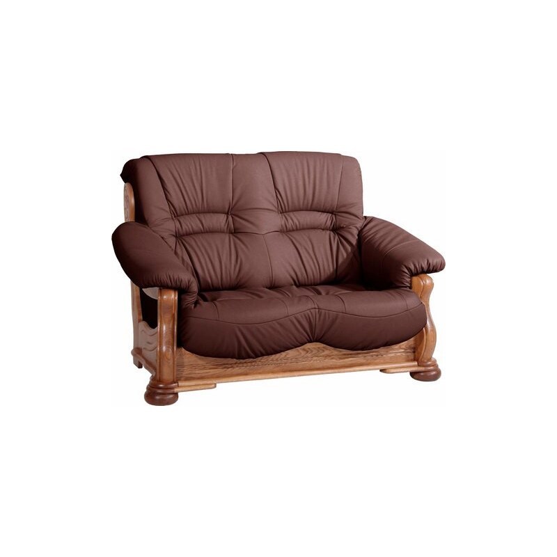 MAX WINZER 2-Sitzer Sofa Texas mit dekorativem Holzgestell Breite 147 cm 150 (=beige),151 (=braun),153 (=burgund)