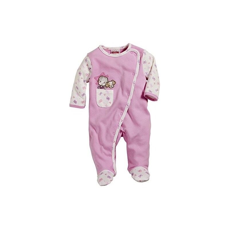 Schnizler Baby - Mädchen Schlafstrampler Schlafanzug Mädchen mit Hündchen, Oeko Tex Standard 100
