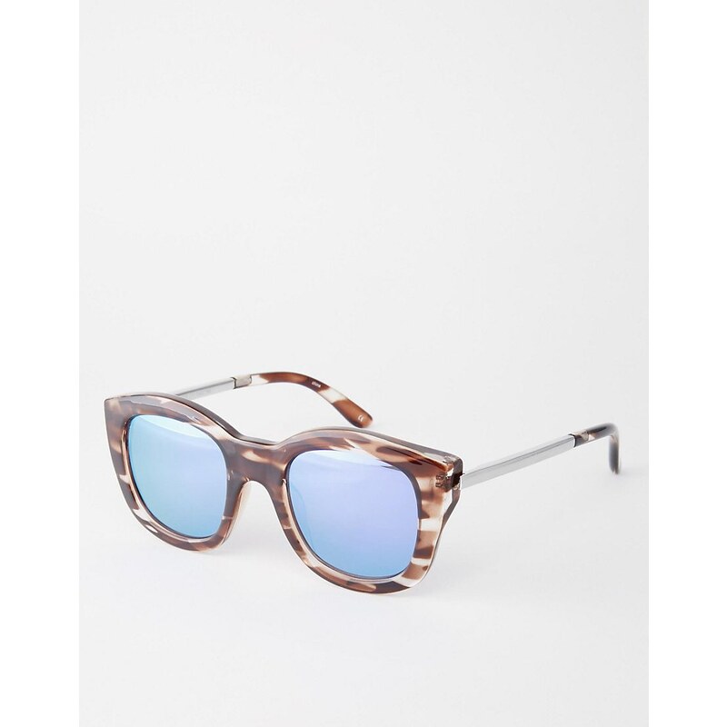 Le Specs - Runaways - Pastellfarbene Sonnenbrille mit verspiegelten Gläsern - Braun