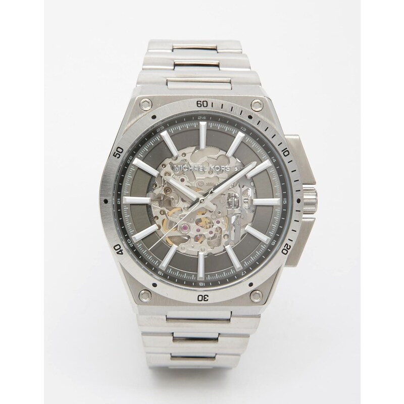 Michael Kors - Wilder - Edelstahl-Armbanduhr mit freiliegender Mechanik, MK9021 - Silber