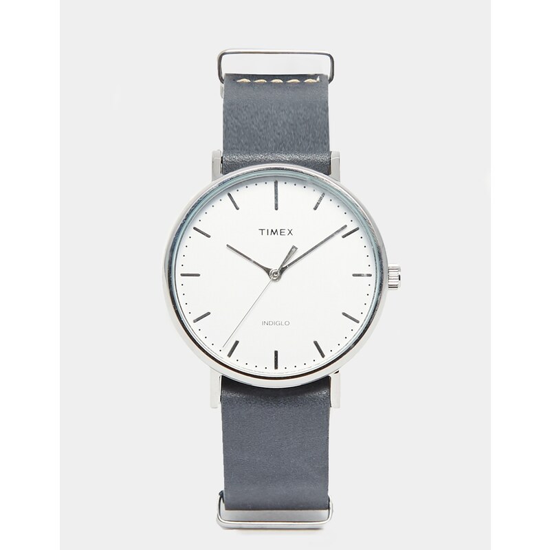 Timex - Weekender Fairfield - Uhr mit Lederarmband in Schwarz, TW2P91300 - Schwarz