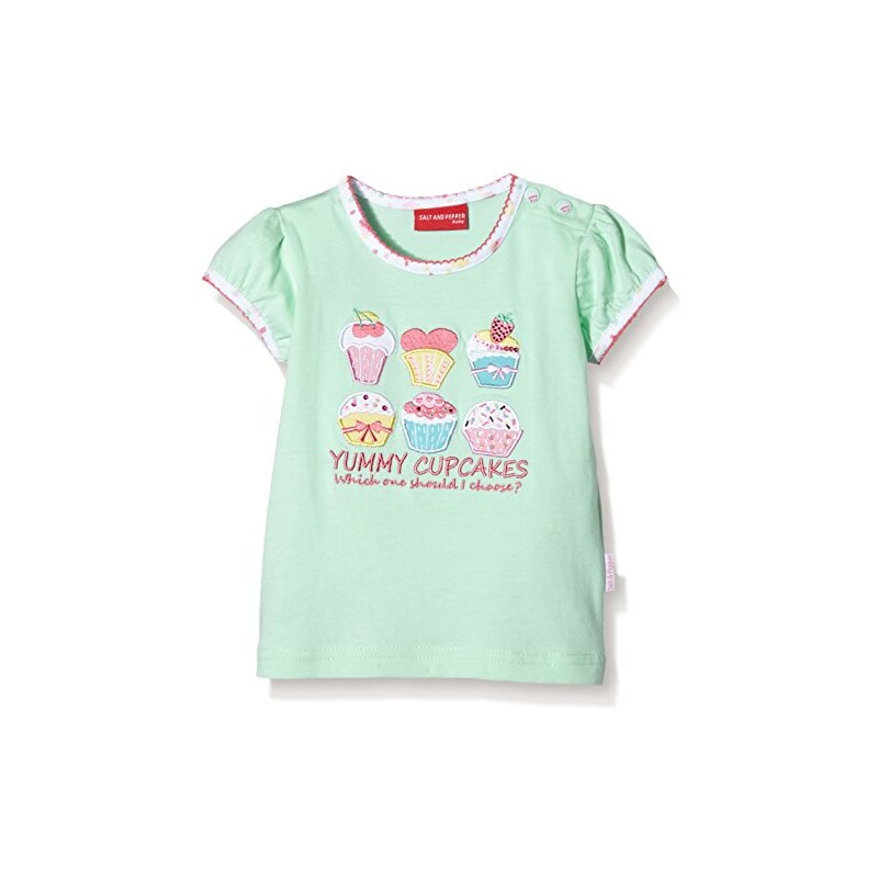 SALT AND PEPPER Baby - Mädchen T-Shirt B T-shirt Sweetie Uni Cupcakes
