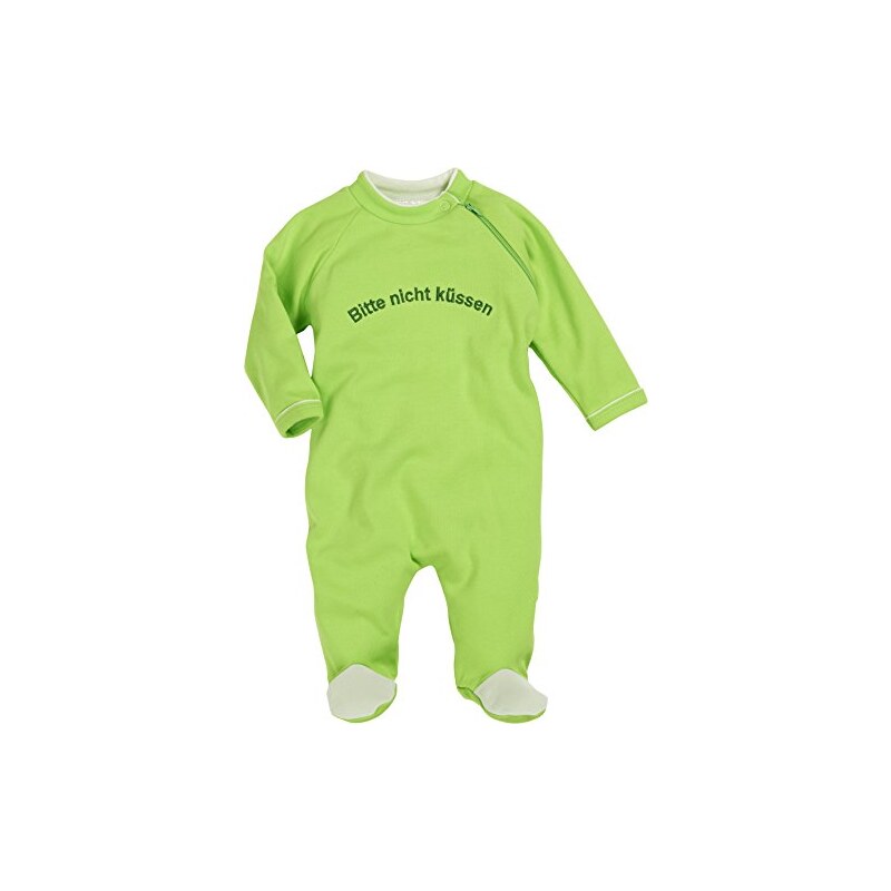 Schnizler Unisex Baby Schlafstrampler Schlafanzug mit Spruch: Bitte Nicht Küssen, Oeko Tex Standard 100