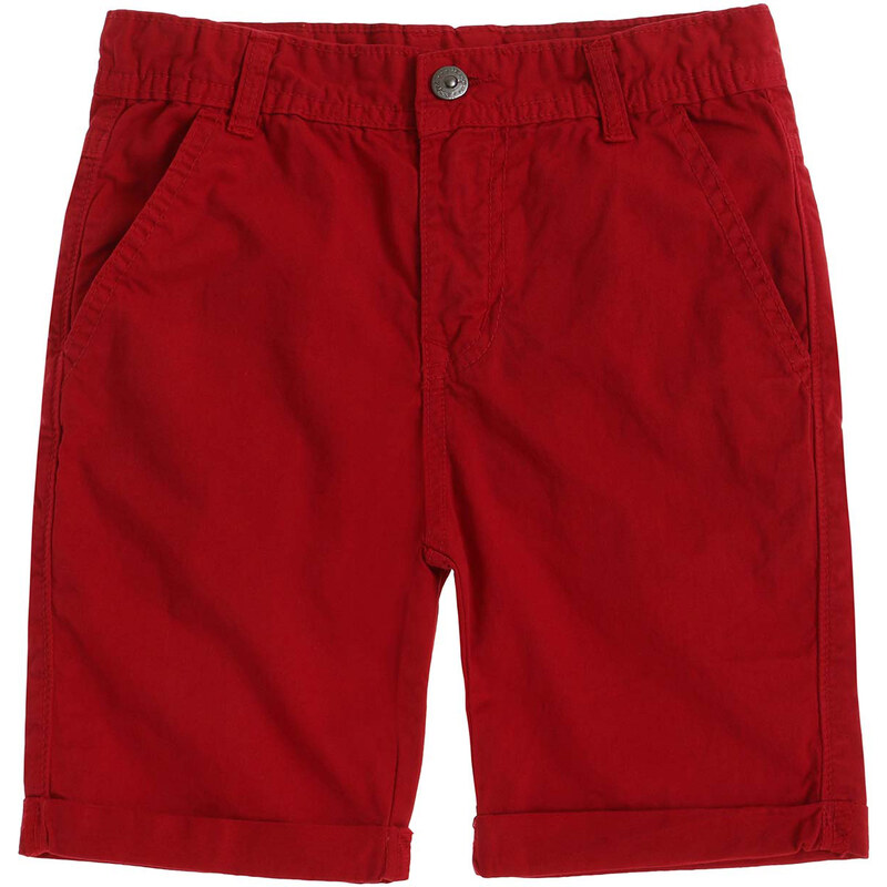 LamaLoLi Bermuda rot in Größe 104 für Jungen aus 100 % Baumwolle