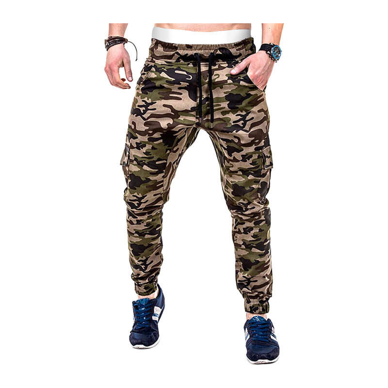 Lesara Sweatpants mit Camouflage-Muster - Braun - L