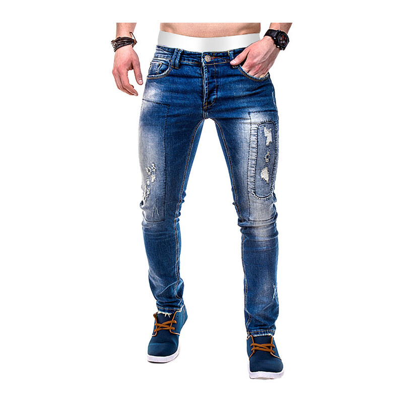 Lesara Skinny Fit-Jeans mit starken Destroyed-Effekten - 32